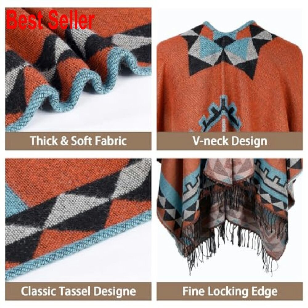 Oversized Pashmina Shawl Soft Winter Warm Blanket Scarf Elegant Retro - Picture 4 of 7